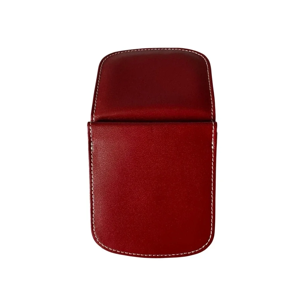 Raika Neiman Marcus Red Leather Card Case Coin Purse Handcrafted KC